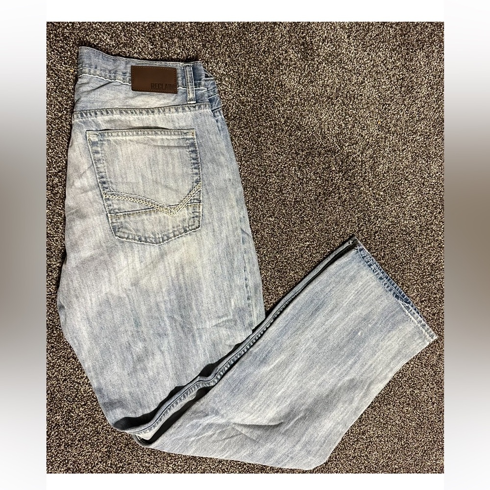 Men's Light Gray Bootcut Jeans